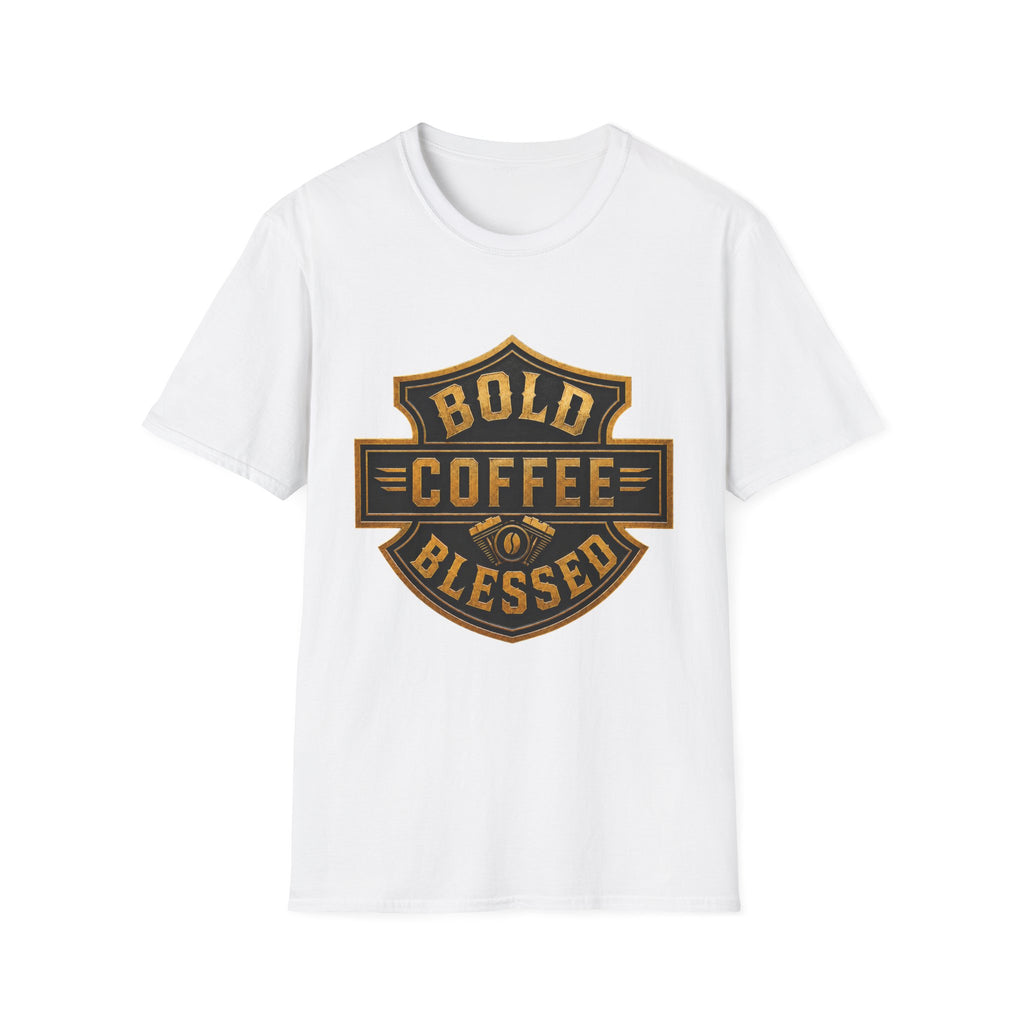 Bold Coffee Blessed T-Shirt — Vintage Coffee Lover Tee