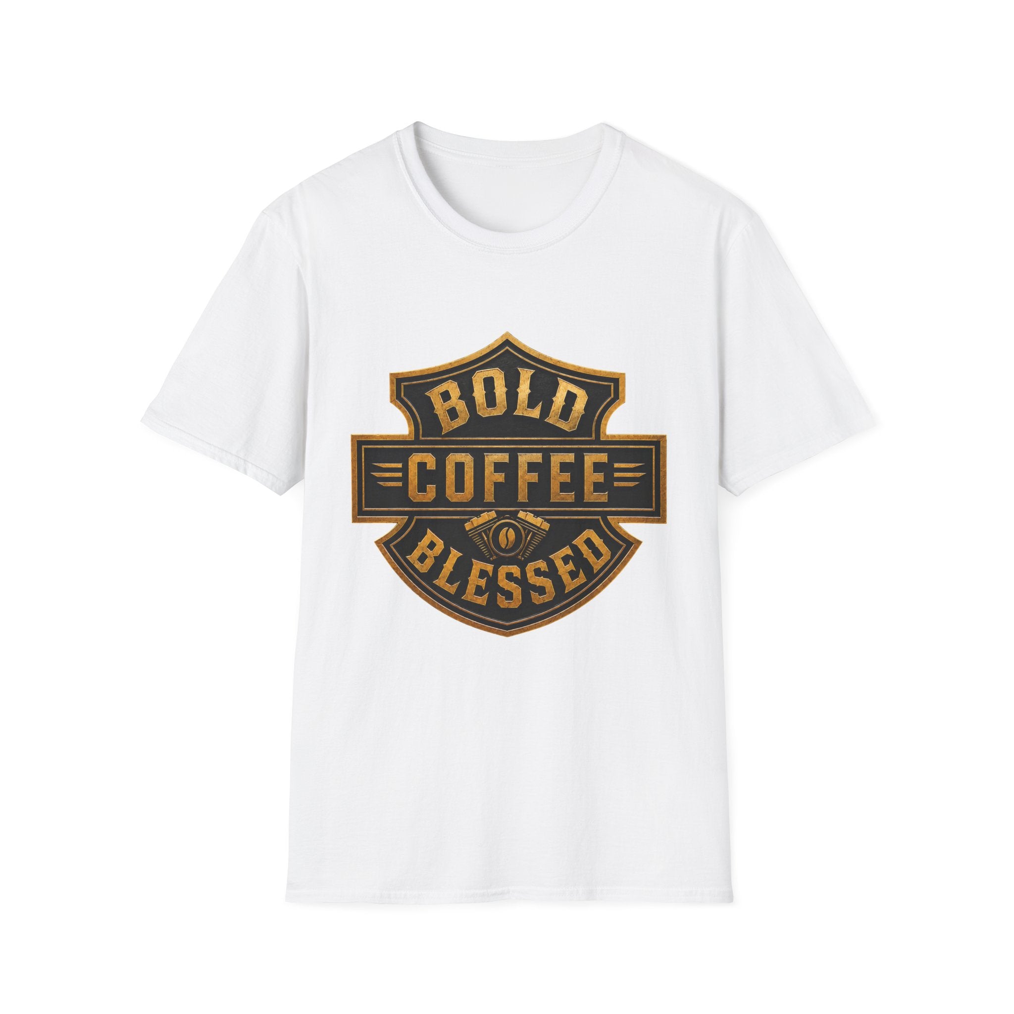 Bold Coffee Blessed T-Shirt — Vintage Coffee Lover Tee