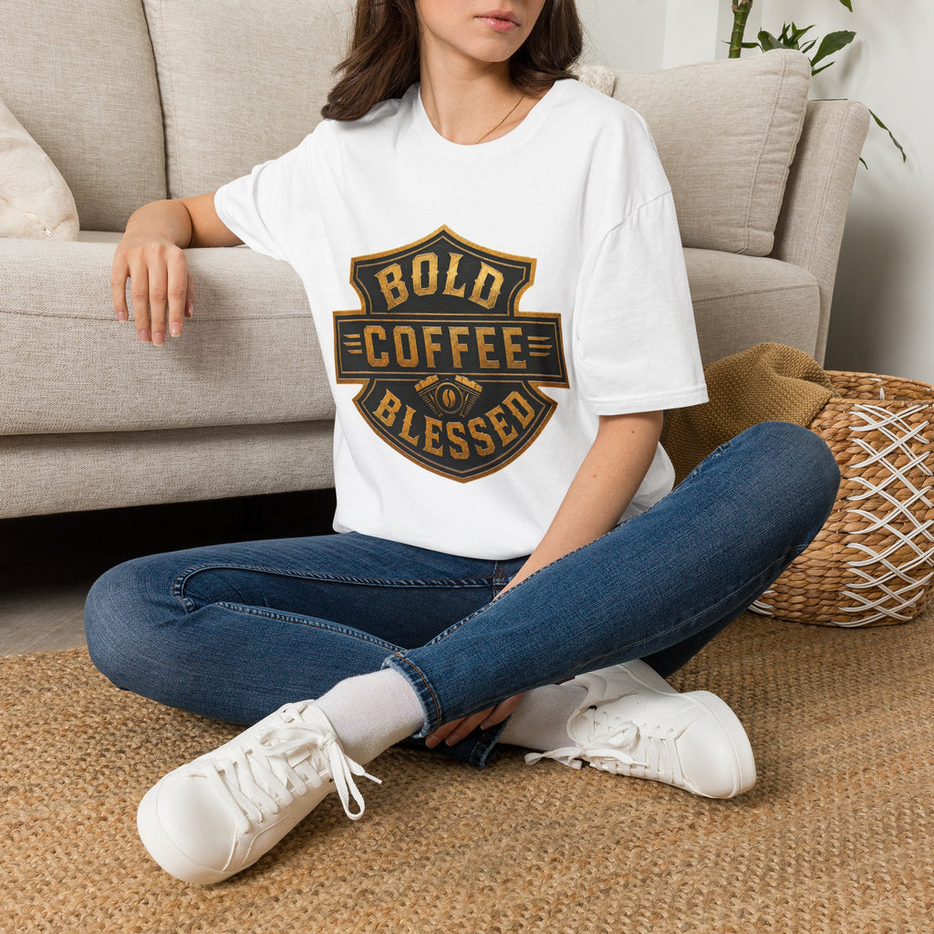 Bold Coffee Blessed T-Shirt — Vintage Coffee Lover Tee