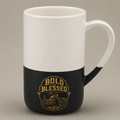 Engraved 'Bold & Blessed' Speckled Ceramic Coffee Mug — 13oz